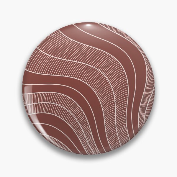 Item preview, Abstract Wavy White Lines On Brown Red Circle designed and sold by Mike van der Meijden.