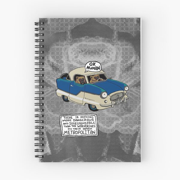 Item preview, Wolverines in their Nash Metropolitan - patterned grey designed and sold by IanForbesArt.