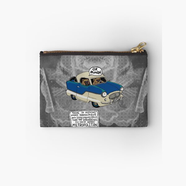 Item preview, Wolverines in their Nash Metropolitan - patterned grey designed and sold by IanForbesArt.