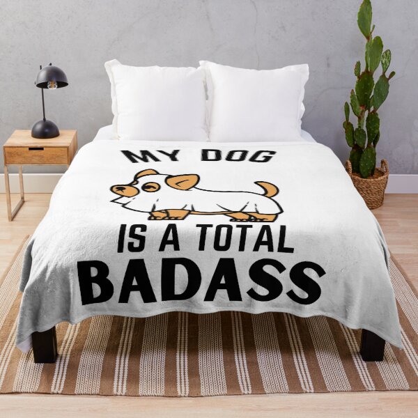 Item preview, My dog is total badass ever quote Funny pug owner saying designed and sold by OneTimeEngineer.