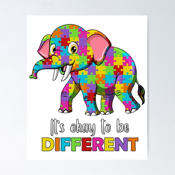 Item preview, It's Okay To Be Different Autism Awareness Elephant Long Sleeve T-Shirt designed and sold by Brianconner.