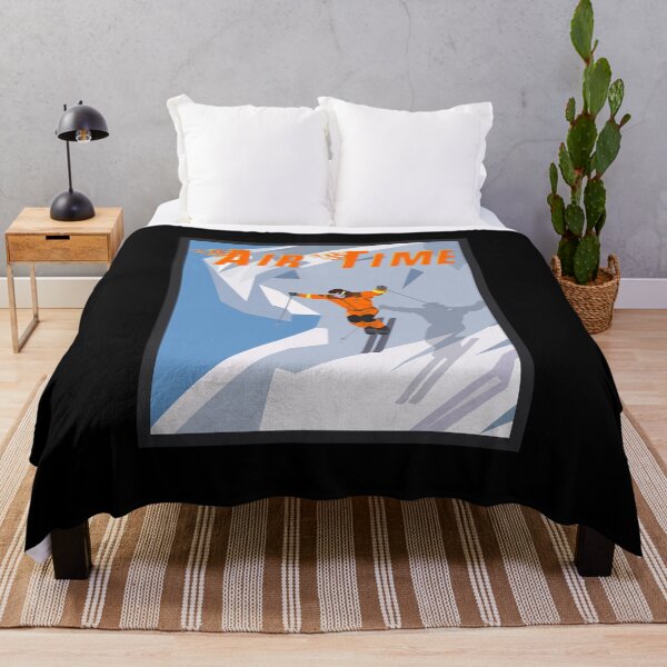 Item preview, Air Time, new year downhill skiing, powder boarding, downhill skiing, snowboarding stickers, slalom skiing designed and sold by HomeConscious.