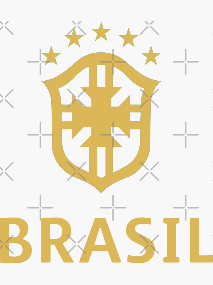 Brasil Gold Sticker For Sale By Vredballer Redbubble 