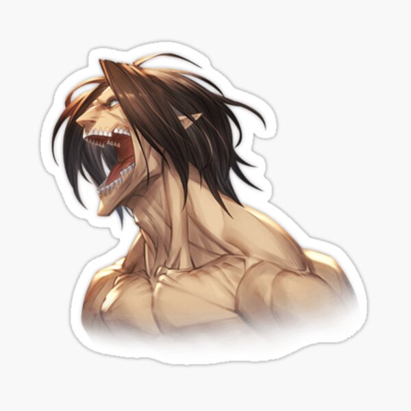 eren titan form Eren Jeager in Titan Form Aufkleber Sticker von wendysarco