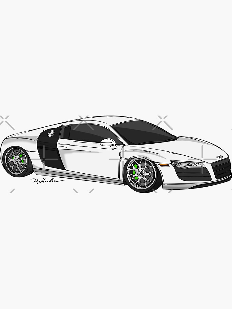 Audi R8 Sticker for Sale by Michael Garber