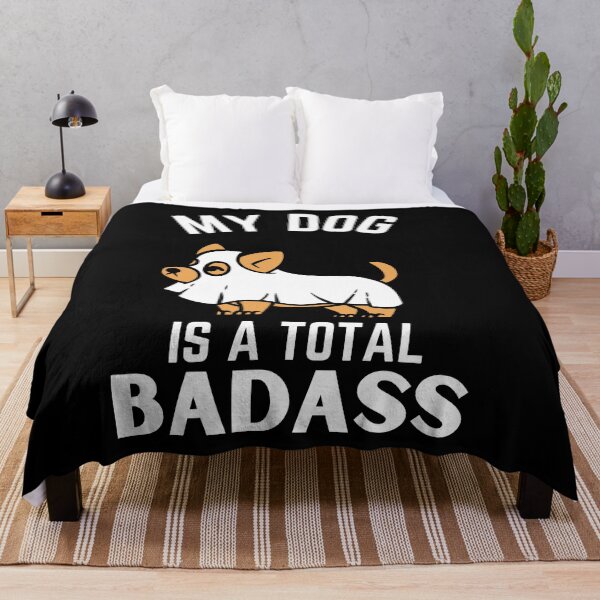Item preview, My dog is total badass ever quote Funny pug owner saying designed and sold by OneTimeEngineer.