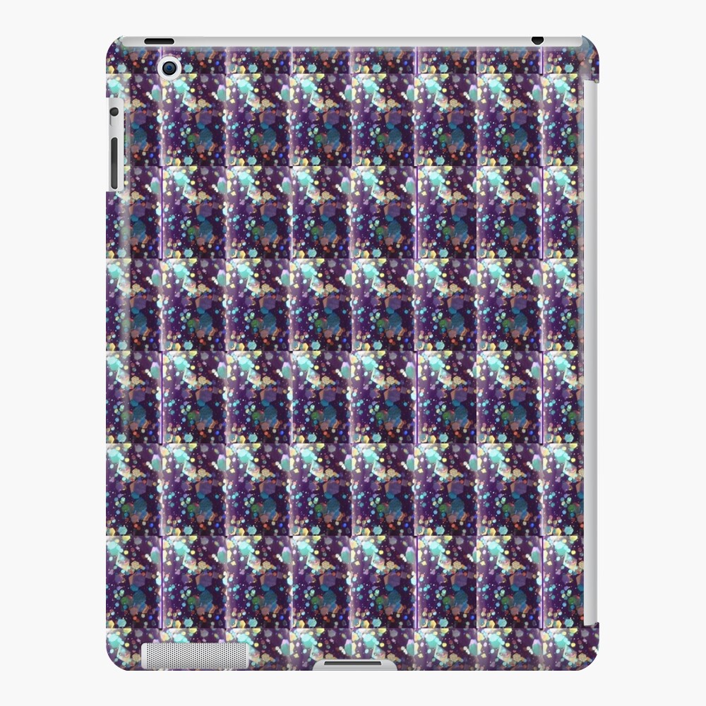 Royal Purple, blue and yellow green specks iPad Case & Skin