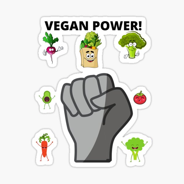 "VEGAN POWER!" Sticker