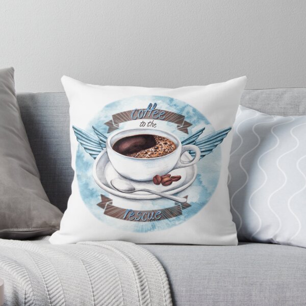Coffee Lovers Rescue Brew Throw Pillow