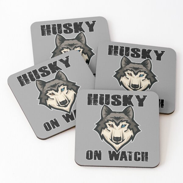 Item preview, Husky On Watch - Amber Orange Left Iceberg Blue Right designed and sold by NoMatterLab.