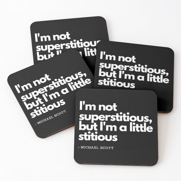 Item preview, I'm not superstitious, but I'm a little stitious - Michael Scott designed and sold by TheChicktopus.