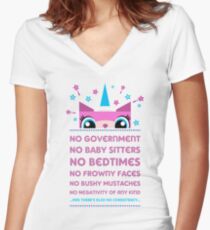 Rules By Princess Unikitty (USA Version) Women's Fitted V-Neck T-Shirt