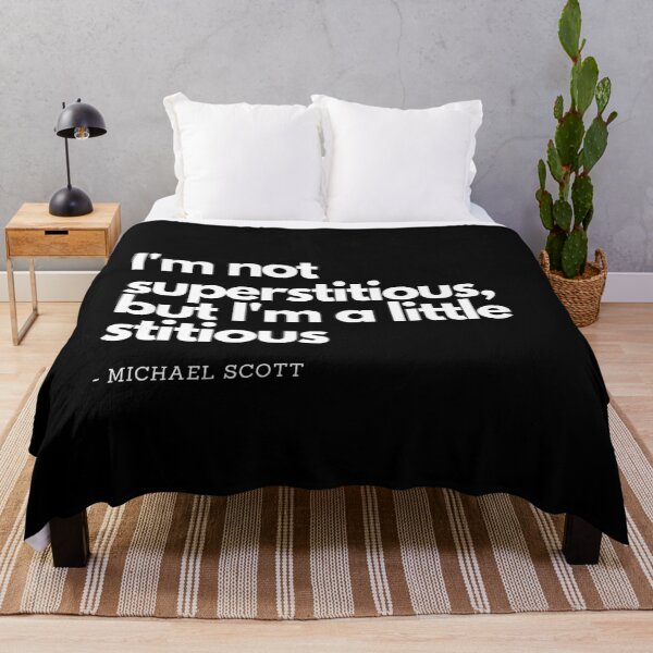 Item preview, I'm not superstitious, but I'm a little stitious - Michael Scott designed and sold by TheChicktopus.