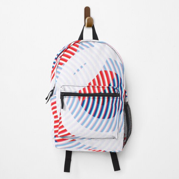 Item preview, Red Blue trendy minimalistic geometric waves pattern shape abstract design designed and sold by Thecolorschemer.
