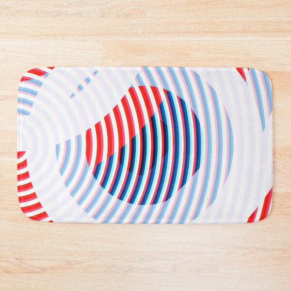Item preview, Red Blue trendy minimalistic geometric waves pattern shape abstract  design designed and sold by Thecolorschemer.