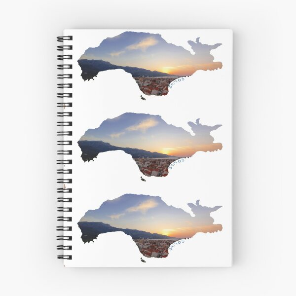 Item preview, Samos - island silhouette with sunset near Kokkari (Greece) designed and sold by nabeArtist.