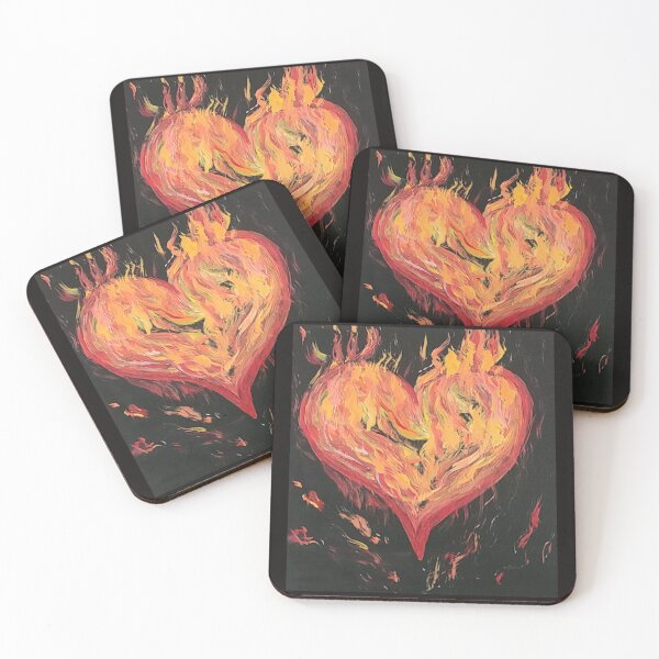 Item preview, Vibrant heart on fire designed and sold by Raineylanes.
