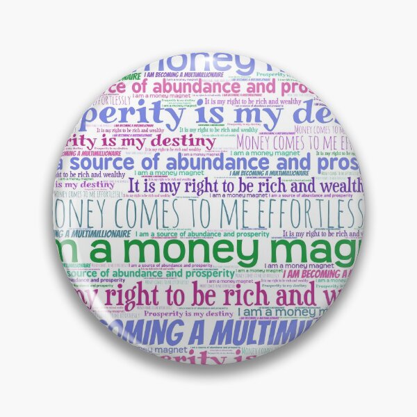 Item preview, Affirmations for Wealth in Blue, Green, Purple and Fuschia designed and sold by frankie5368.