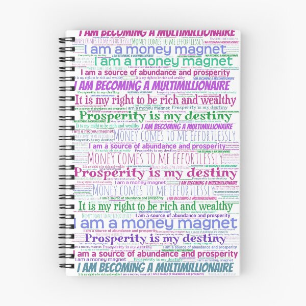 Item preview, Affirmations for Wealth in Blue, Green, Purple and Fuschia designed and sold by frankie5368.