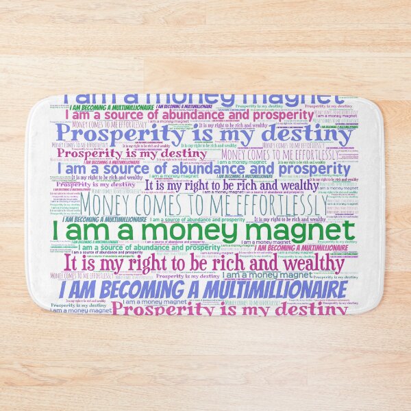 Item preview, Affirmations for Wealth in Blue, Green, Purple and Fuschia designed and sold by frankie5368.