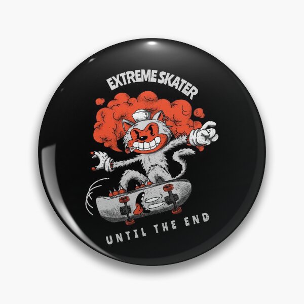 Item preview, Extreme Skater Until The End - Retro Cat designed and sold by ManiaTeec.