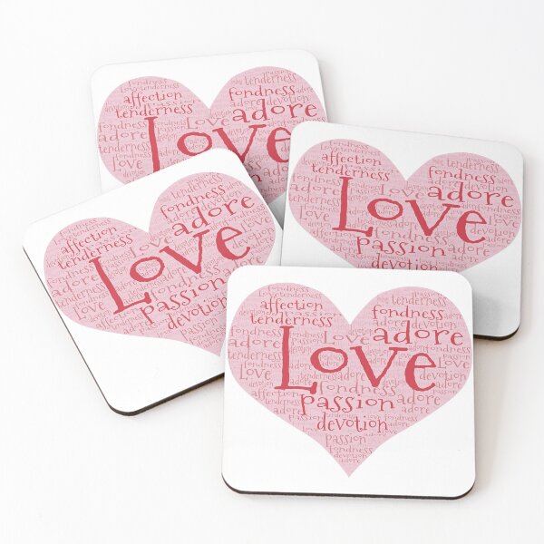 Item preview, Love Words Heart-Valentine-Kitch Lovecore designed and sold by Annette Chabidon Studio.
