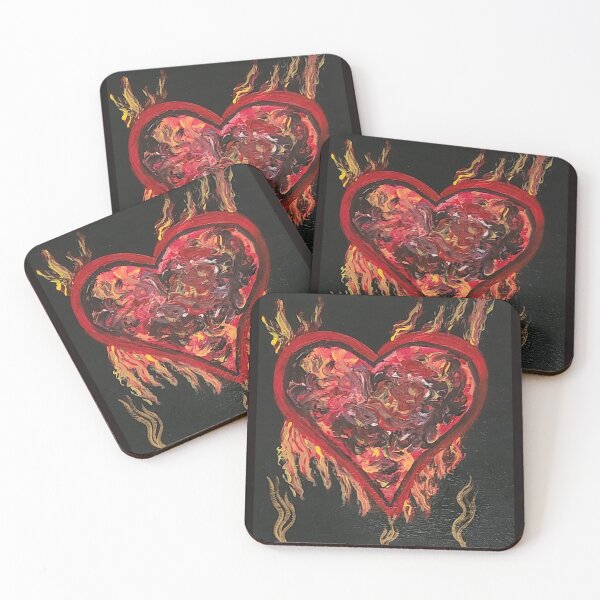 Item preview, Jumbled up heart on fire designed and sold by Raineylanes.