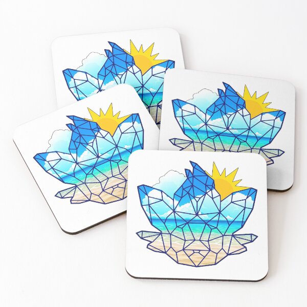 Item preview, Rascal Polygon Head Summervibes Summer Sun Palm Trees designed and sold by RascalMedia.