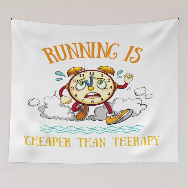 Item preview, Running Is Cheaper Than Therapy Stickers designed and sold by Nedskr.