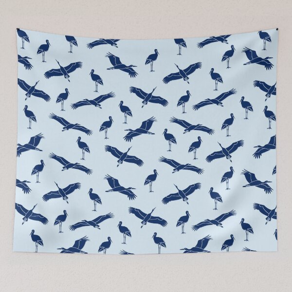 Item preview, Blue Stork pattern designed and sold by Ribeiro Design.