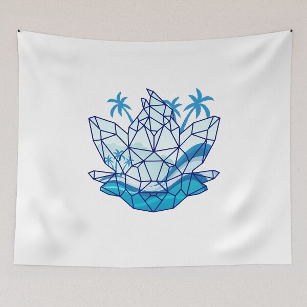 Item preview, Rascal Polygon Head Summervibes Summer Sun Palm Beach Sea designed and sold by RascalMedia.