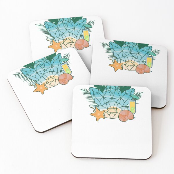 Item preview, Rascal Polygon Head Summervibes Summer Sun Beach Shell Fern designed and sold by RascalMedia.