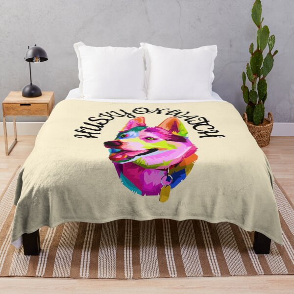 Item preview, Husky On Watch - Rainbow Party Hot Pink Animal designed and sold by NoMatterLab.