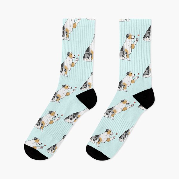Artikelvorschau, Australian Shepherd, Aussie Welpe, Aussie Love, Australian Shepherd Liebhaber, Cute Aussie Welpe mit Herz entworfen und verkauft von Furkid Studio.
