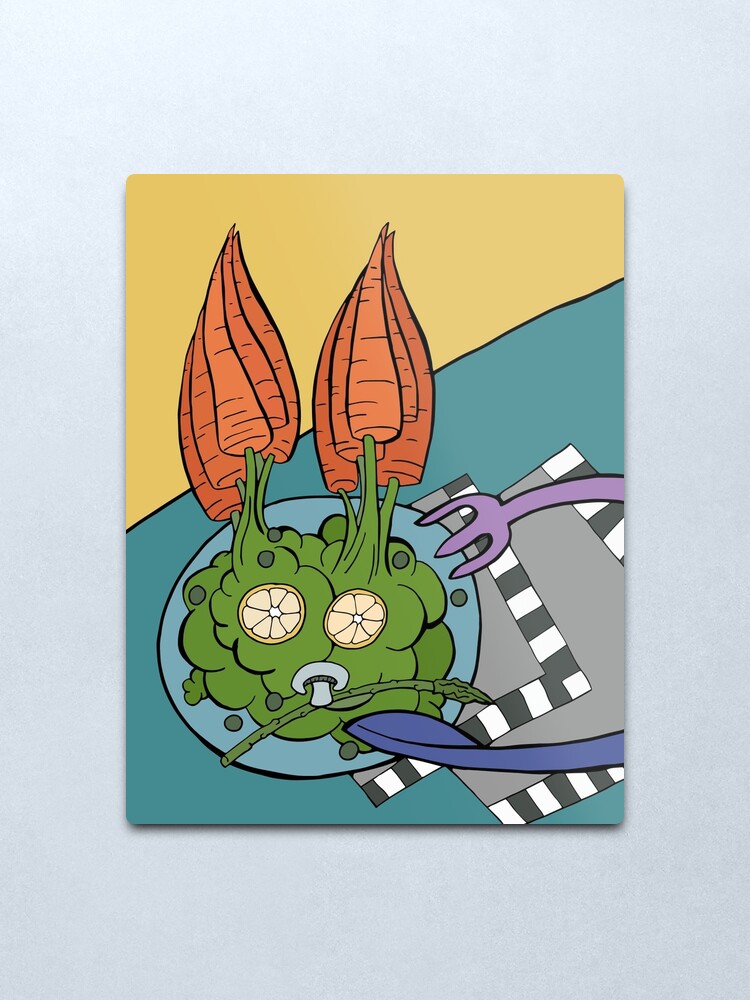 Alternate view of Bunny Salad Filled with Tasty Veggies and No Actual Rabbits Metal Print
