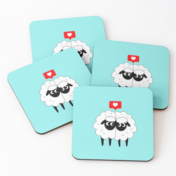 Item preview, Sheep Love - Blue designed and sold by Kittys-Art.