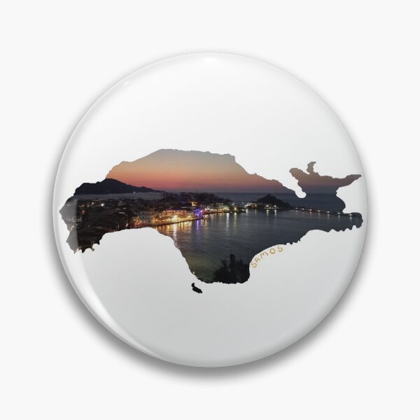 Item preview, Samos - island silhouette with Kokkari after sunset / at night (Greece) designed and sold by nabeArtist.
