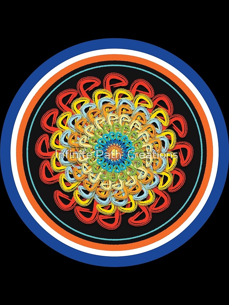 Thumbnail 3 of 3, Scarf, Infinite Path Mandala 2 designed and sold by InfinitePathArt.