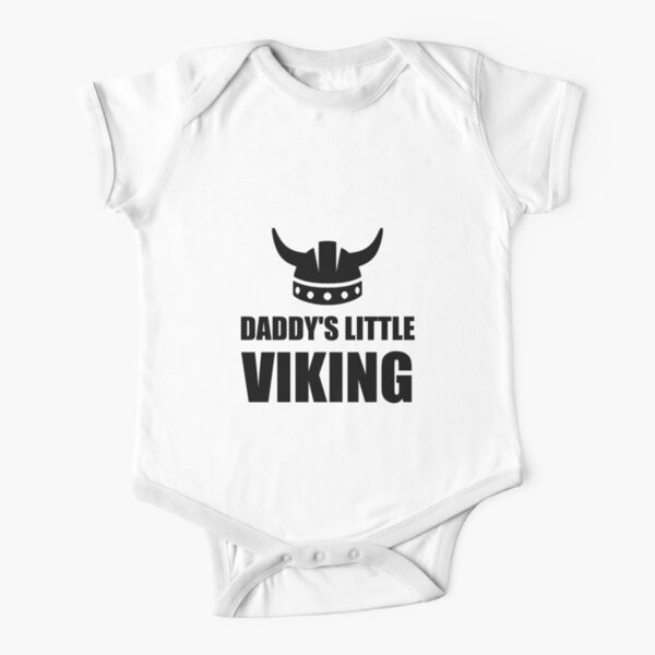 Daddy's Little Viking Short Sleeve Baby One-Piece