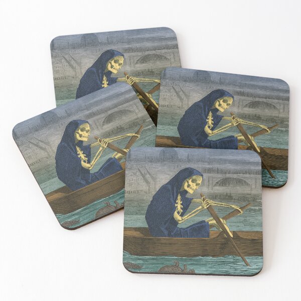 Item preview, A Skeleton Rowing a Boat on the River Thames, London, England. Rats designed and sold by ScienceSource.