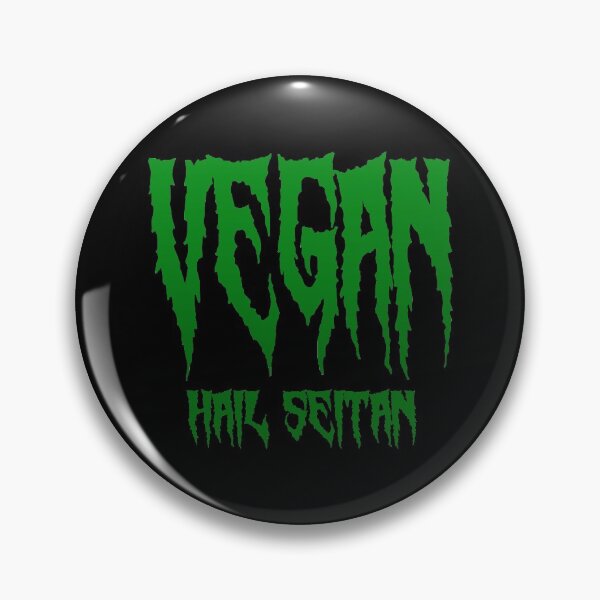 Item preview, Vegan Hail Seitan Death Metal Style Design designed and sold by JBDeszigns.