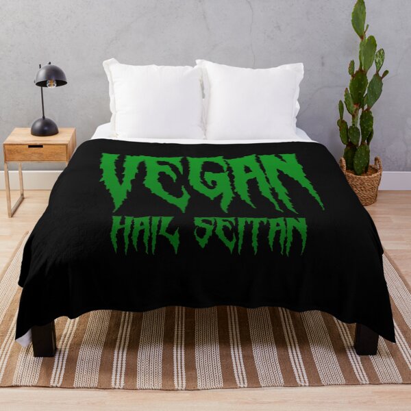 Item preview, Vegan Hail Seitan Death Metal Style Design designed and sold by JBDeszigns.