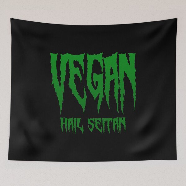 Item preview, Vegan Hail Seitan Death Metal Style Design designed and sold by JBDeszigns.