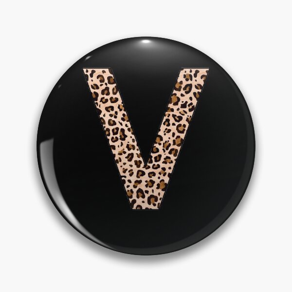 Item preview, The Letter V - Monogram in Classic Leopard Print designed and sold by Bumblefuzzies.