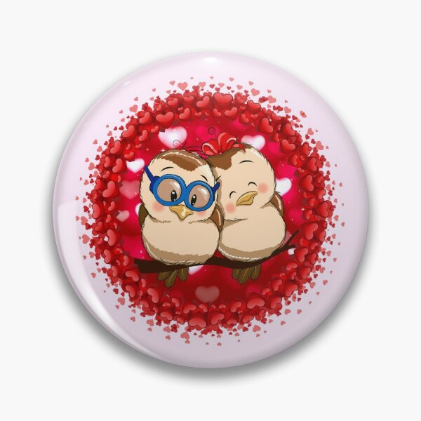 Item preview, Pretty Tweet Couple (Red/Pink on Pink) designed and sold by PawsitiveMum.