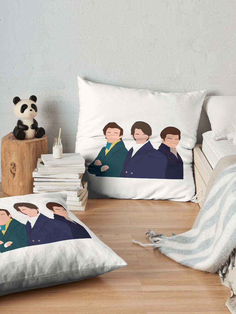 Alternate view of Bridgerton Boys Characters Illustration Floor Pillow