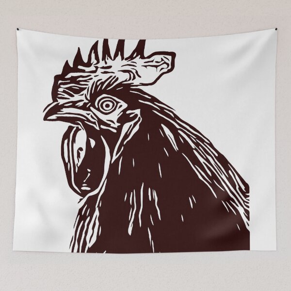 Item preview, rooster line art design designed and sold by sarelitay.