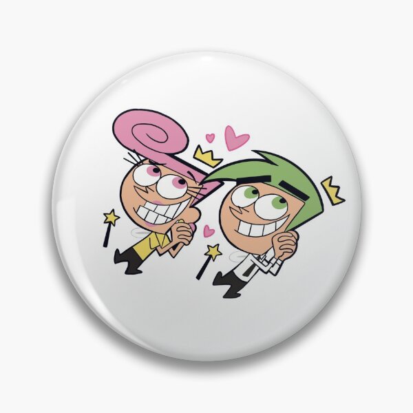 Item preview, Fairly Odd Parents Character Sticker - Cosmo and Wanda designed and sold by Riley Hook.