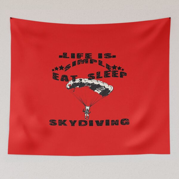 Item preview, LIFE IS SIMPLE EAT SLEEP SKYDIVING T-SHIRT designed and sold by delpro.