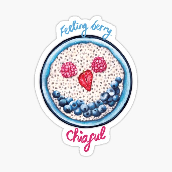 Cute Food Pun - Feeling Berry Chiaful Sticker